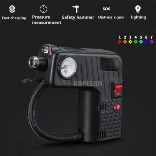 Portable 12V Car Auto Electric Air Compressor Tire Inflator Pump Rescue lamp for Volvo xc60 s60 s80 s40 v60 v40 xc90 Accessories