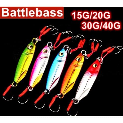 BATTLEBASS 2021 HOT NEW 15g 20g 30g 40g Fishing Diving Bait Spoon Spinnerbait Metal Bait Bass Tuna Bait Jig