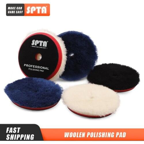Bulk Sale) SPTA 3"/5"/6" Fast Finishing Microfiber Polishing Pad Polishing Pads Buffing Pad Disc Kits For DA/RO Car Polisher