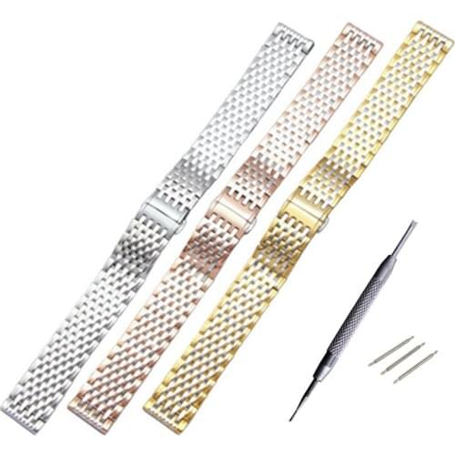 Thin Solid Metal Watchband Stainless Steel Bracelet 13 18mm man woman wristwatches for L4 L2 DW Watch Strap Band