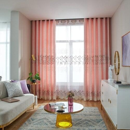 New Cashmere Commission Embroidered Curtains Living Room Bedroom High Blackout Modern Minimalist Curtain Customization