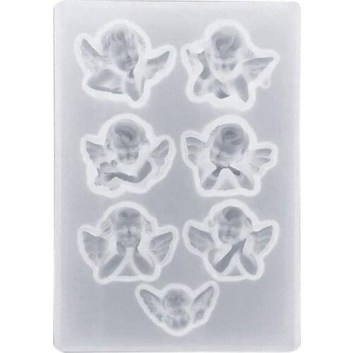 Little Angel Shape Silicone Mold DIY Clay UV Epoxy Resin Molds Pendant Jewelry Making Mould A0KD