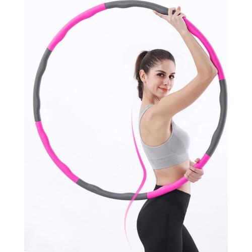 7/8 Parts Sport Hoop Detachable Weighted Fitness Install Massage Exercise Thin Waist Hoop Workout Slimming For Children
