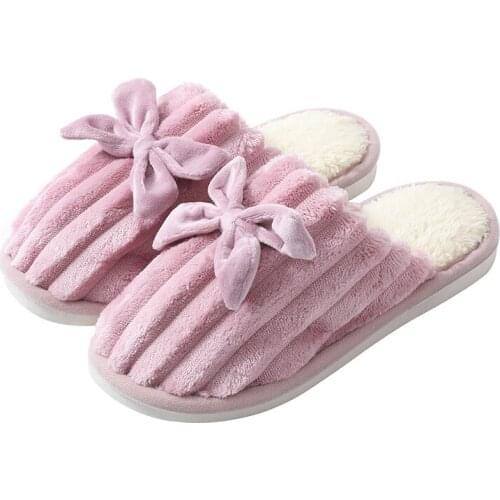 Autumn and Winter Home Cotton Slippers Women Indoor Warm Soft Slippers Floor Non-slip Slippers Men
