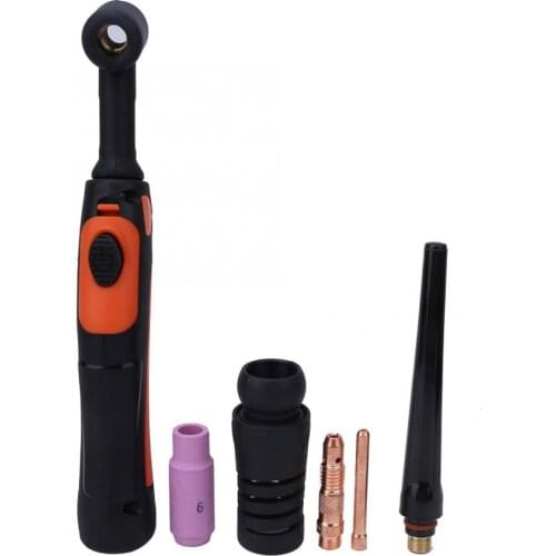 TIG-17 TIG Welding Torch Consumables Replacement Set Head Body Collet Ceramic Alumina Nozzle Long Back Cap Electrode Holder Kit