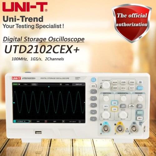 UNI-T UTD2102CEX+ high-precision 100MHz Digital storage oscilloscope; voltage/current/frequency waveform tester