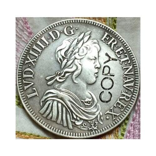 1643 Franc 2 Pound Tournois copy coins