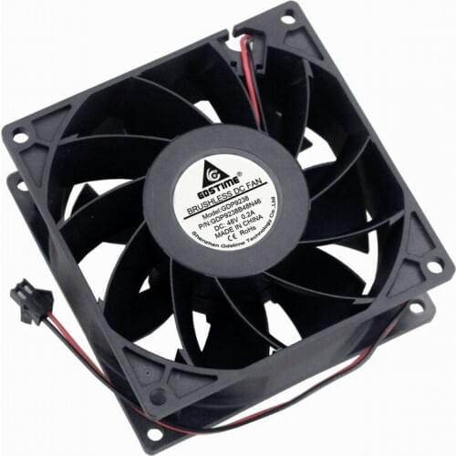 2Pieces Gdstime 92mm 92x92x38mm DC 48V SM 2Pin 9238 Ball Bearing 9cm Server Inveter Axial Cooling Fan