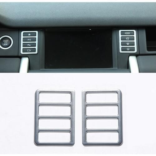 2 Pcs Console Multi-function Button Cover Trim ABS Chrome For Land Rover Discovery Sport Car Accessories 2015 2016 2017