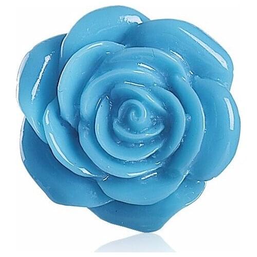 60 Pcs/Set Mixed Color Resin Rose Snap Buttons Fashion Jewelry Accessories Flower Snap DIY Making Bracelet Necklace Women Bijoux