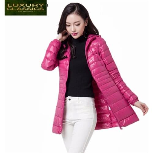 6XL Plus Size 5XL Winter Jacket Women 2021 Thin White Duck Down Coat Autumn Hooded Ladies Clothes Chaqueta Mujer LWL751