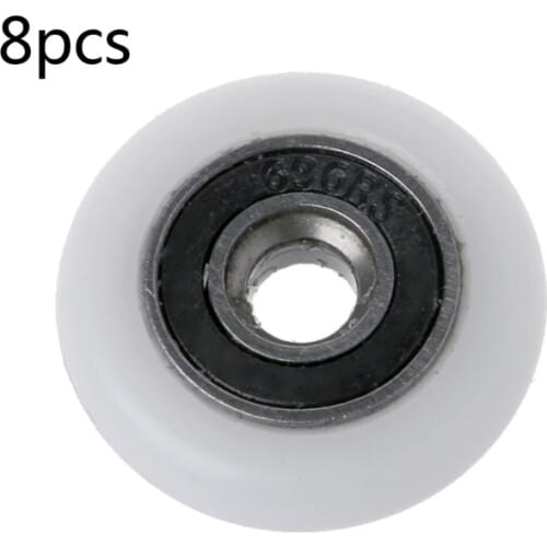 8 Pcs Shower Door Runner Rollers Wheels Pulleys Replacement Parts 23mm Diameter E65B