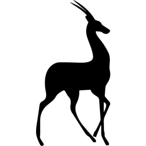 Car Stickers Antelope Pattern PVC Decals Body Decoration Car Stickers Creative Waterproof Sunscreen Black/white,16cm*8cm