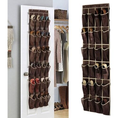 24 Pockets Large Folding Wardrobe Hanging Bags Cavas Organizer Closet Shoes Storage Bag Trunk Closet Rangement For Shoes Toys