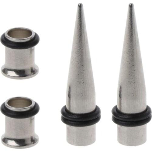 Gauge 7mm Pair of 316l Steel Tapers and Tunnels Ear Stretching Kit Body Jewelry C1FE