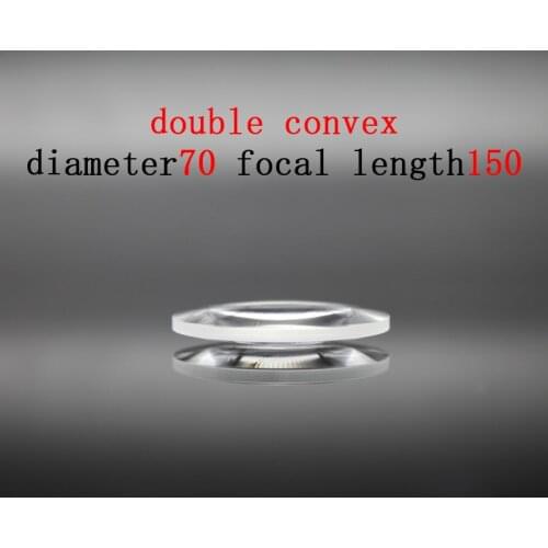 Diameter 70mm Focal Length 150mm Optical Double Convex Lens Factory Custom Optical Glass Prism and Lens