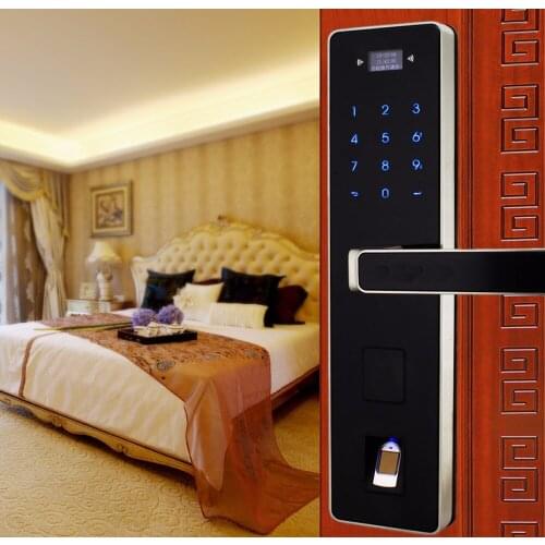 Biometric fingerprint touchscreen password entrance anti-theft door lock electronic smart locks OS008F