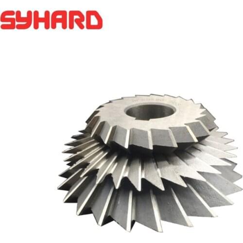 2pcs/lot HSS Reverse Single Angel Milling Cutter V Type Slot Milling Cutter 60x45 60x60 75x85