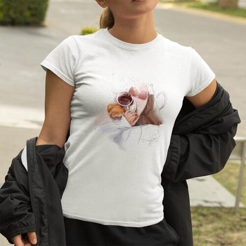 Woman Basic T-shirt A healthy Breakfast Printed Fashion T Shirt Exquisite Vogue Animation Women Y2k clothing Women Tshirt