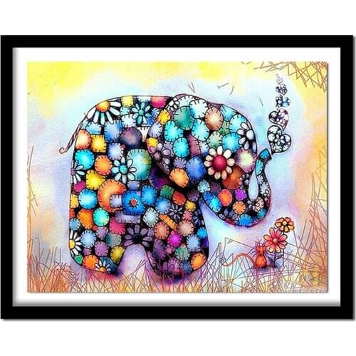 Diamond Square Drill Resin Cartoon Elephant Picture Diamond Embroidery Full Kits Children Gift Handiwork Hobby Paintings Nabi
