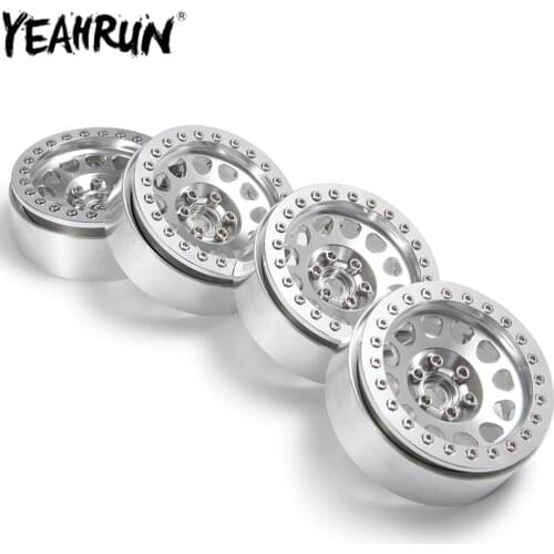 YEAHRUN 2.2inch RC Wheels Hubs Metal Beadlock Wheel Rims for 1:10 RC Crawler Axial Wraith 90018 Wheels Parts