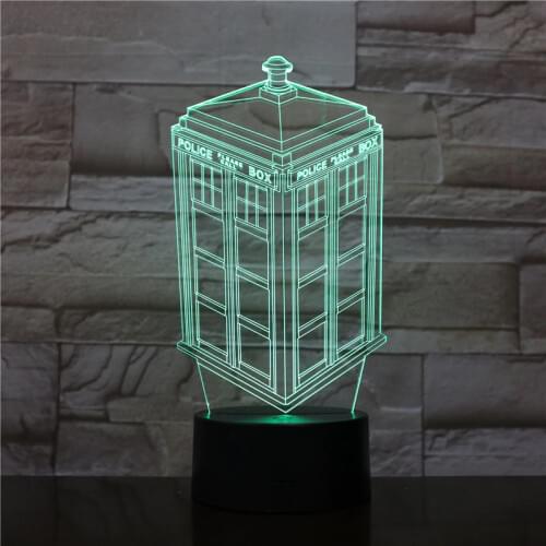 Call Box TARDIS 3D Lamp Nightlight Childrens Kid Baby Gift Telephone Booth Police Box Decorative Lamp Night Light