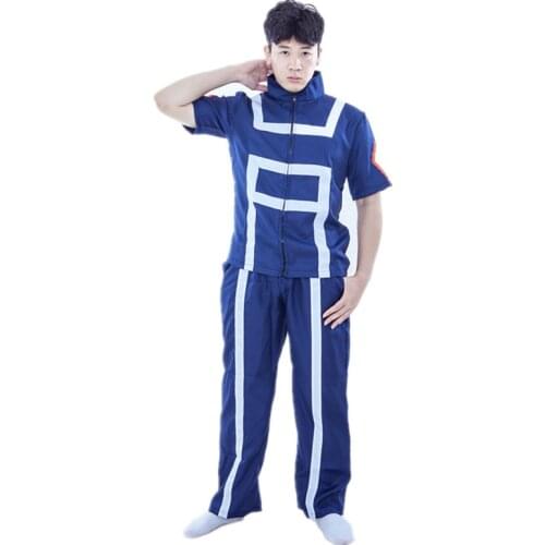 Halloween Costumes for Women/men My Hero Academia Boku No Hero Cosplay Costume School Uniform Gym Suit Tshirt Pants Fashion