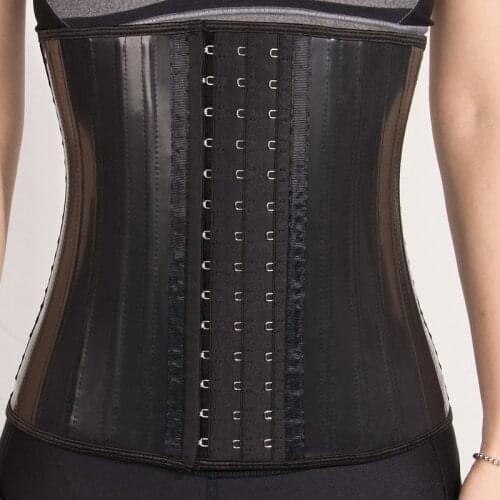 Latex Waist Trainer Corset Belly Slim Belt Body Shaper Modeling Strap 25 Steel Boned Waist Cincher Fajas Colombianas Girdle