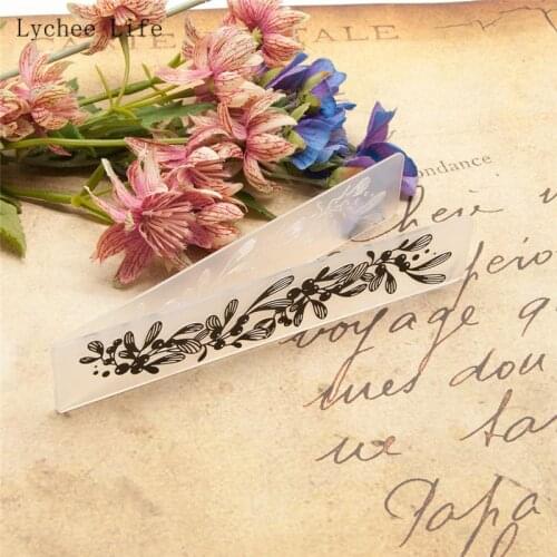 Lychee Life Floral Plastic Embossing Folders for DIY Scrapbooking Paper Craft Card Making Decoration Supplies