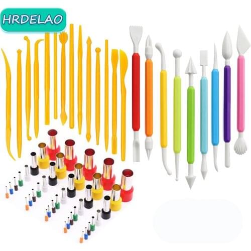 63pcs DIY Slimes Play Dough Tools Sets Accessories Plasticine Modeling Soft Clay Kits Cutters Molds Educational toy for Children