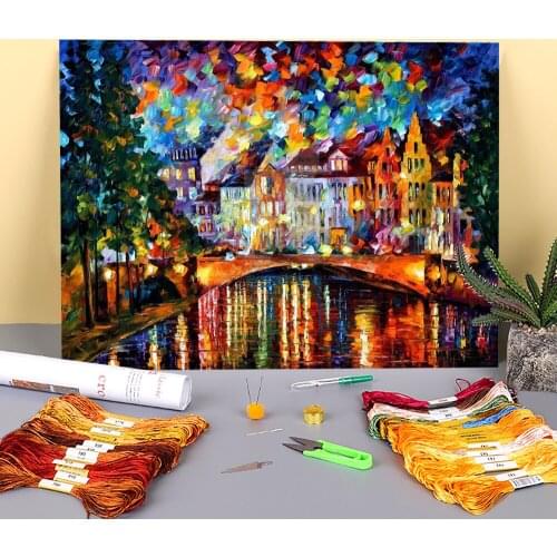 Reflection The Past Pre-Printed 11CT Cross-Stitch Complete Kit DIY Embroidery DMC Threads Handiwork Sewing Craft Counted