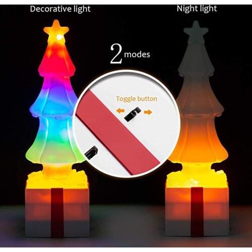 Lighting Night Light, LED Christmas Tree Salt lamp, Color-Changing Nightlight Decor, Top Gift Light to Kids, Friends and Family