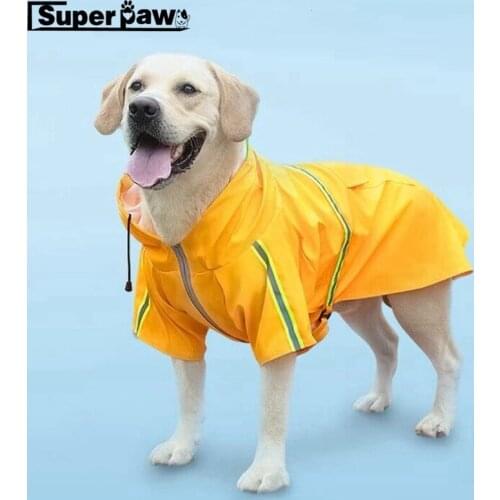 New Arrival Dog Durable Raincoat Waterproof Jacket Rain Coat Pet Clothes Medium Large Dogs Labrador Husky Doberman Corgi FBC01