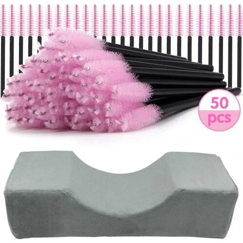Eyelash Pillow Memory Foam Lash Pillow Neck Support Grafting Eyelashes Tools Microbrush Makeup Brushes Disposable Applicators