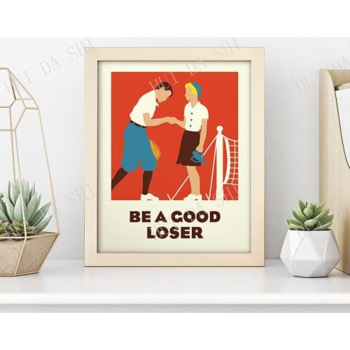 Good Manners Poster • Be a Good Loser • Tennis Print • Vintage Tennis • Classroom Poster Retro Tennis Wall Art Vintage Sports