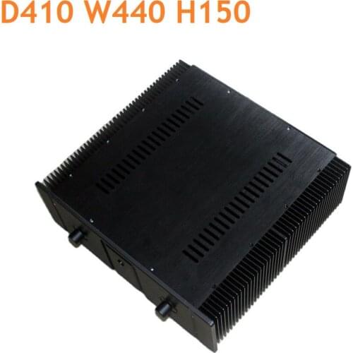 Size D410 W440 H150 All Aluminum Tube Amplifier Chassis Silver DAC Box Aluminum DIY Case WA20