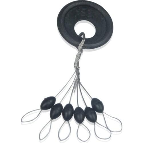 Fishing Bobber Float 120Pcs/20set/Lot Highly Commend S M L Black Rubber Oval Stopper fishing beads Rock Fishing Buoy