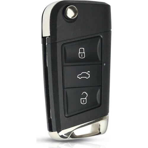 3 Button Flip Key Housing Fob Fit for Volkswagen Golf 7 MK7 Folding Remote Key Case Fob Housing Key Shell
