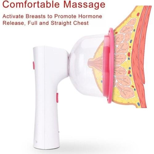 2 size Breast Massage Therapy Machine Enlargement Pump Lifting Breast Enhancer Massager Cup And Body Shaping Beauty Device