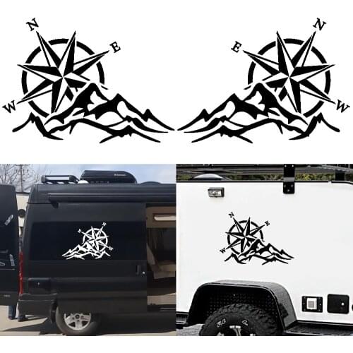 Compass Camper Vinyl Graphics-Nautical RV 3D Car Funny Sticker Style Wagon Sticker Auto Accessories