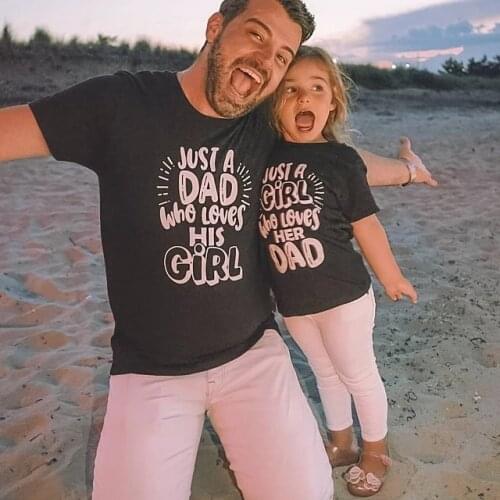 FUNNY Daddy and Daughter Shirts Dad Girl Family Look Tees Daddy and Me Shirts Daddy and His Girl Summer Family Matching Clothes