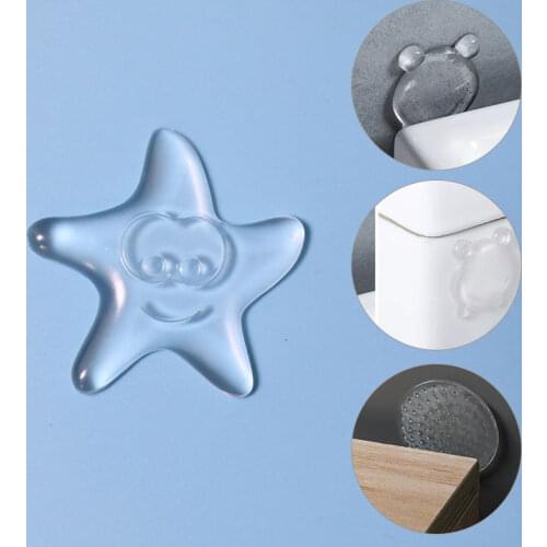 Safety Shock Absorber Door Handle Bumpers Mute Door Stoppers Wall Protection Security PU Waterable Transparent Wall Protectors