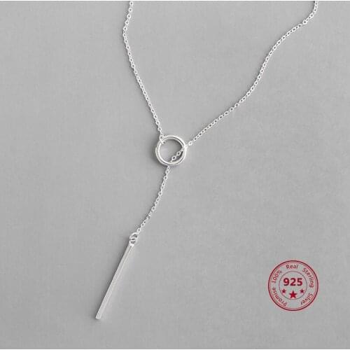 Factory Price 100% 925 Sterling Silver Fashion Minimalism Sweater Chain Personality Trend Long Autumn Clothes Chain