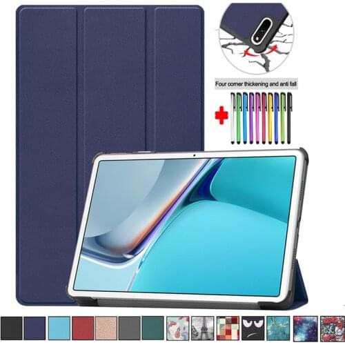 10.95 inch Tablet For Huawei Matepad 11 Case 2021 Painted Tri Fold PC Shell For Matepad 11 Cover Shockproof Etui Coque + Pen