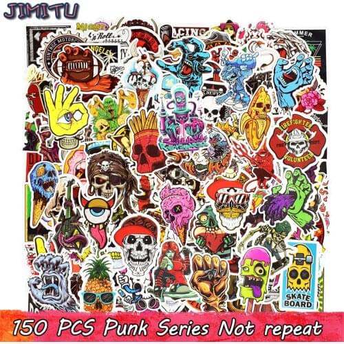 150 PCS Skeleton Terror Sticker Sexy Rock Skull Graffiti Stickers Scrapbooking Laptop Motorcycle Bike Luggage Helmet Skateboard