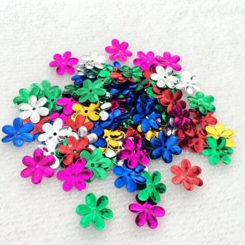 DIY 1750PCS 13mm Multi Colors Six Petal Flowers Sequin&Paillette Sewing Craft /Embellishment Findings Garment Accessories -C47A