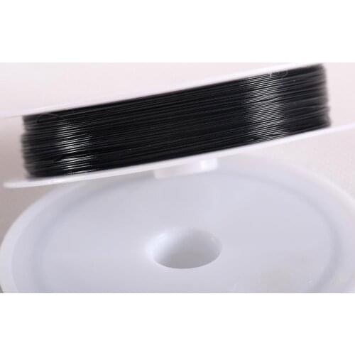 2Rolls 0.38MM Black Wire Beading for Jewelry Making Bracelet Necklace 50M/Roll Diy Earrings Rings String Thread