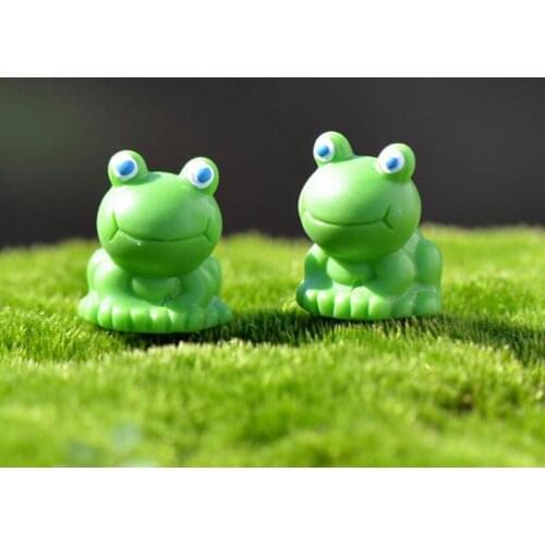 5/10pcs Frog Prince Froggy Pond Animal Small Resin Ornament Crafts Pasture Mini Statue Figurine Farm Field Decor