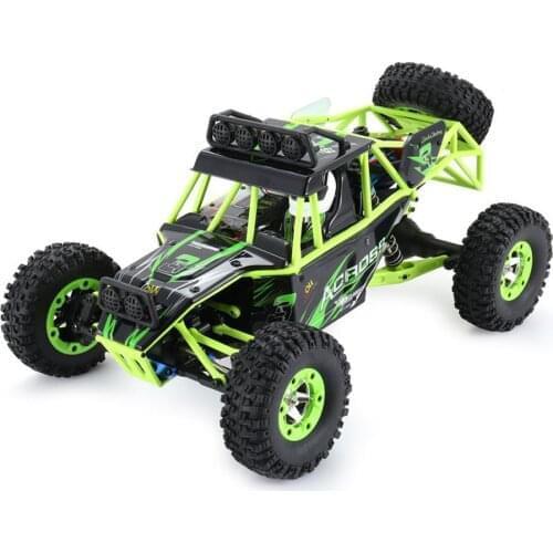 WLtoys 12427 2.4G 1:12 4WD Crawler Remote Control RC Car With LED Light Two Battery Buggy Vehicle with LED Light