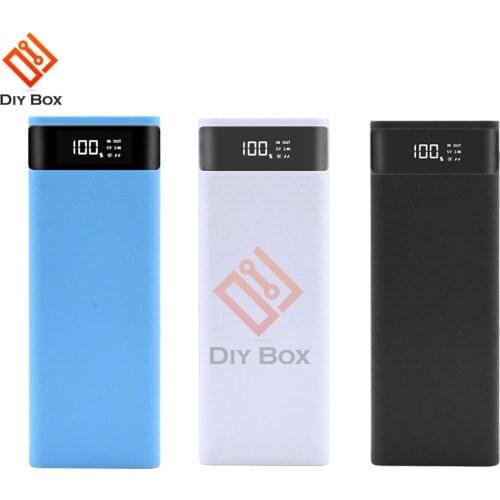 QC 2.0 QC 3.0 Fast Charging USB Power Bank Shell Battery Charger Box LED Digital Display Light 8x 18650 Battery Charger Box